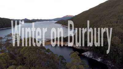 Winter on Burbury - the opening shot to the promotional video for Lake Burbury. An aerial shot approaching the lake.