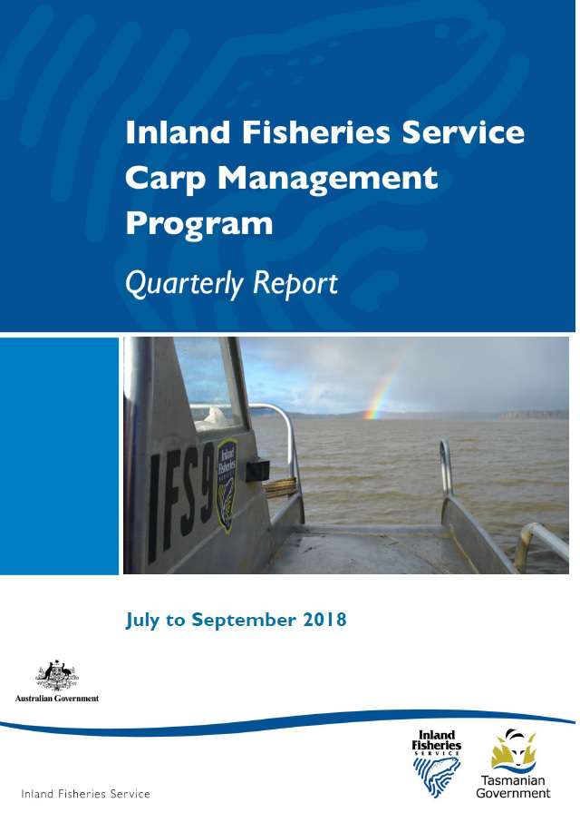 carp management program quarterly report july sept 2018 quarterly report