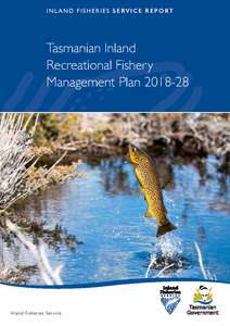 The cover page of the Tasmanian Inland Recreational Fishery Management Plan 2018-28.