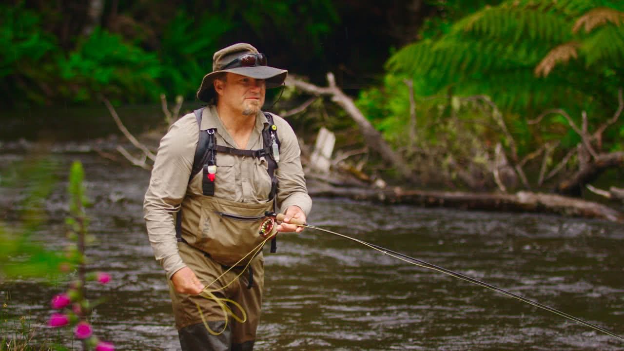 Steve Starling holding a rainbow trout